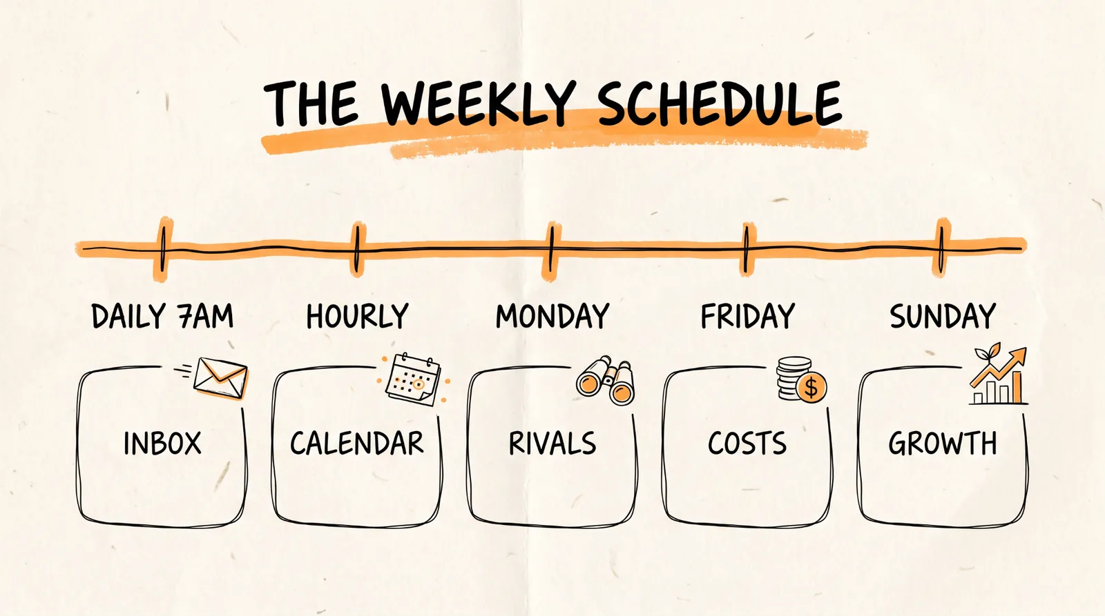 The weekly schedule