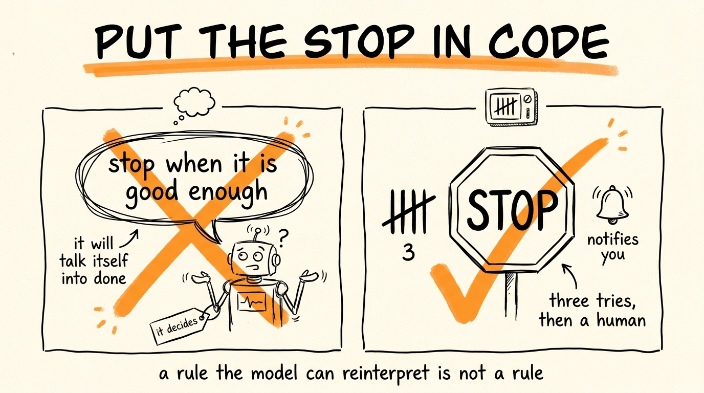 Put the Stop in Code