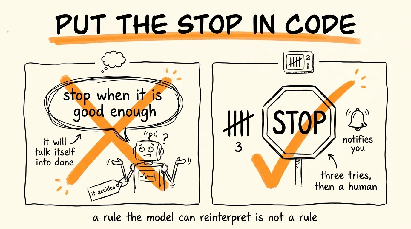 Put the Stop in Code