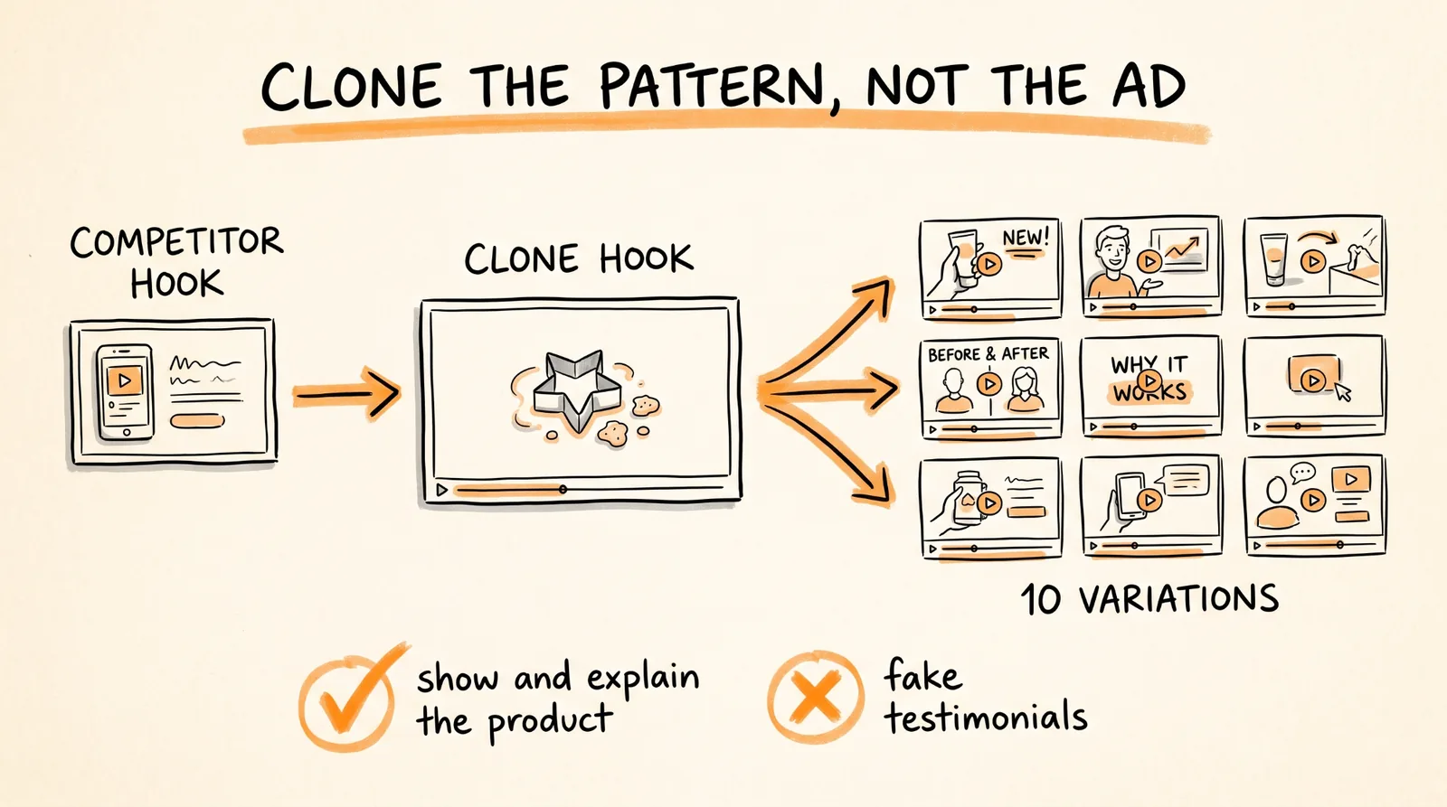 Clone the pattern, not the ad