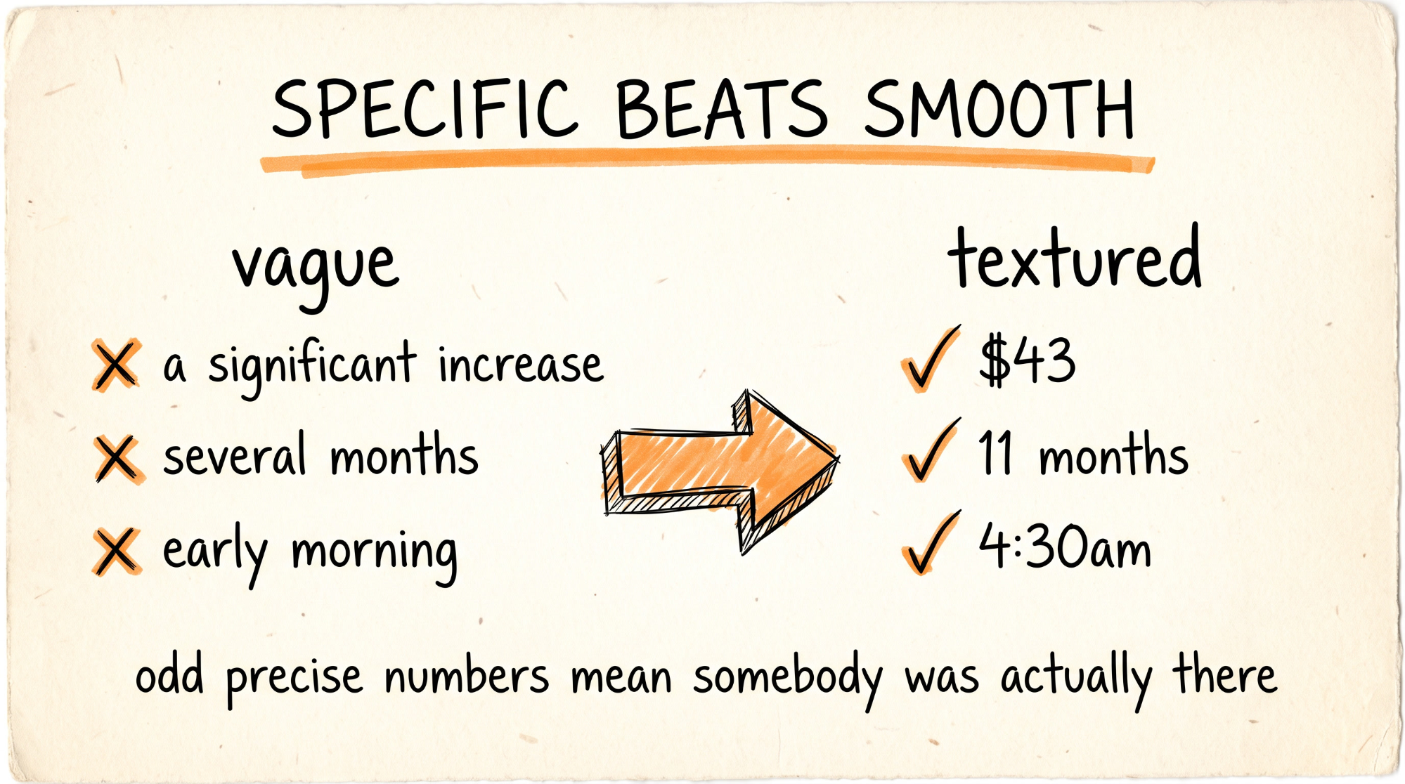Specific Beats Smooth